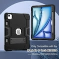thumbnail image 5 of FIEWESEY Case for iPad Air 11-inch M2 [2024 6th Gen] Tablet Case Soft Silicone Rubber Had Back Shell Kids Friendly Built in Stand Pen Holder for iPad Air 11-inch M2 [2024 6th Gen] (Black/Black), 5 of 8