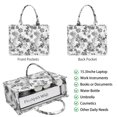 thumbnail image 2 of Large Capacity Tote Bag,Pioneer Flower Floral Print Pattern Handbag Fashion Luxury Tote Bag,15.7"x13"x 5.1" Inches,Laptop Compatible, 2 of 6