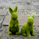 thumbnail image 1 of Adornos de Pascua para exteriores con césped para jardín, patio, casa, conejo de resina de estilo europeo, 1 of 5