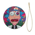 thumbnail image 2 of Rick And Morty Christmas Ceramic Round Ornaments Print Decorative Hanging Ornaments For Xmas Tree Holiday Party Decoration 1 Pcs, 2 of 9
