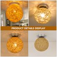 thumbnail image 3 of YSNOOWE Ceiling Light Design 1Pcs Yellow Rattan Ceiling Lamp Simple and Elegant Houseowners, 3 of 7