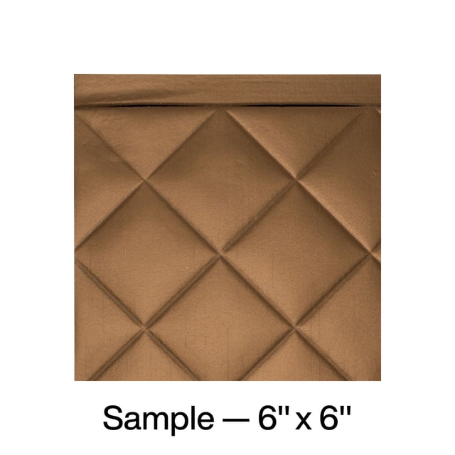 FASÄDE Quilted Decorative Vinyl Backsplash Panel in Oil Rubbed Bronze (6X6 Inch Sample)