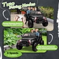 thumbnail image 5 of Xuanlur 24V Ride on Toys for Big Kids w/Width 2 Seat, Ride on Truck w/ Remote Control, Kids Electric Car for Kids, Rear Suspension, Portable Pull Rod, Light, Trunk Storage, Bluetooth, 2.5-4 MPH,Black, 5 of 7