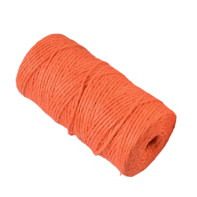 Jygee Rope Colorful Natural Jute Twine String Roll Cord for DIY Art Crafts  and Wrapping Orange 