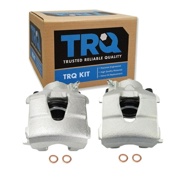 TRQ Front Brake Caliper Set Compatible with 2009-2011 Audi A3 A3 Quattro 1998-2010 Volkswagen Beetle 1999-2006 Golf 1999-2015 Jetta