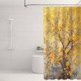 thumbnail image 6 of Yellow Tree Shower Curtain, Boho Retro Rustic Style Vintage Flower Blossom Plant Autumn Natural Landscape Yellow Golden Leaf Bathroom Bath Decor Shower Curtain Set,12 Hooks 72x72 Inch, 6 of 6