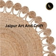 thumbnail image 4 of Jaipur Art And Craft Natural Fiber Round Handmade Boho Jute Area Rug Beige Reversible Flooring Carpet (10x10 Sq Ft), 4 of 4