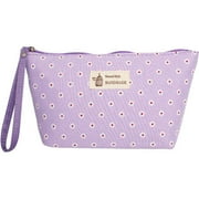 Riah Fashion Daisy Flower Handmade Cosmetic Bag