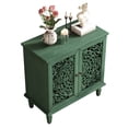 thumbnail image 2 of MDQMD 31.5"Green Sideboard Buffet Cabinet,2 Door Accent Cabinet with Symmetrical Floral Design,Buffet Sideboard Storage Cabinets with Vintage Handle,Storage Cabinets for Living Room, 2 of 11