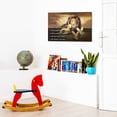 thumbnail image 3 of AIOE Lion of Judah Wall Art Lion and Lamb Dove of Peace Christian Gifts Religious Wall Decor the 7 Promises of God Motivational Pictures Artwork for Bedroom Living Room Decor Frame: 12x8in, 3 of 7