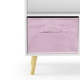 thumbnail image 6 of Kids Bookcase with 3 Collapsible Fabric Drawers for Kids Teens, Children's Book Display with Pine Legs, Toy Storage Cabinet Organizer for Bedroom Living Room Playroom, White+Pink, 6 of 8
