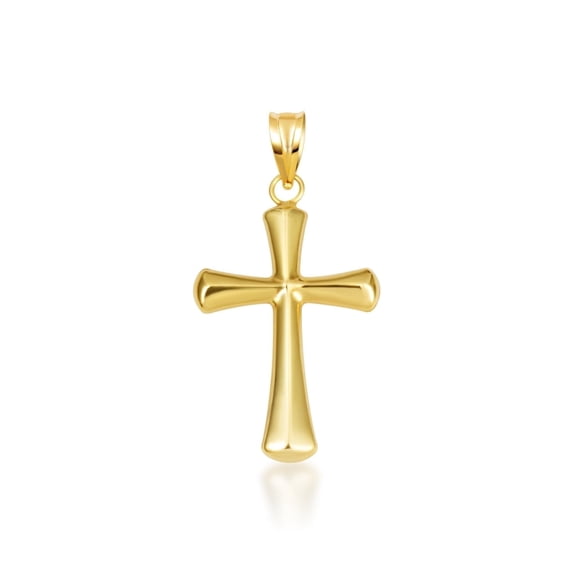 Factory Direct Jewelry Sacred Cross 14K Yellow Gold Pendant Necklace, 0.05 in, Gift Packing