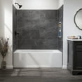 thumbnail image 2 of Palisade 25.6in x 14.8in Vinyl Wall Tile Shower Kit in Cracked Slate, 2 of 6