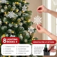 thumbnail image 3 of Ayieyill 5FT Pre-Lit Artificial Christmas Tree with 350 Frosted Tips 100 LED Lights 16 Snowflakes Ornaments, for Holiday Indoor Home Office Decoration, 3 of 8