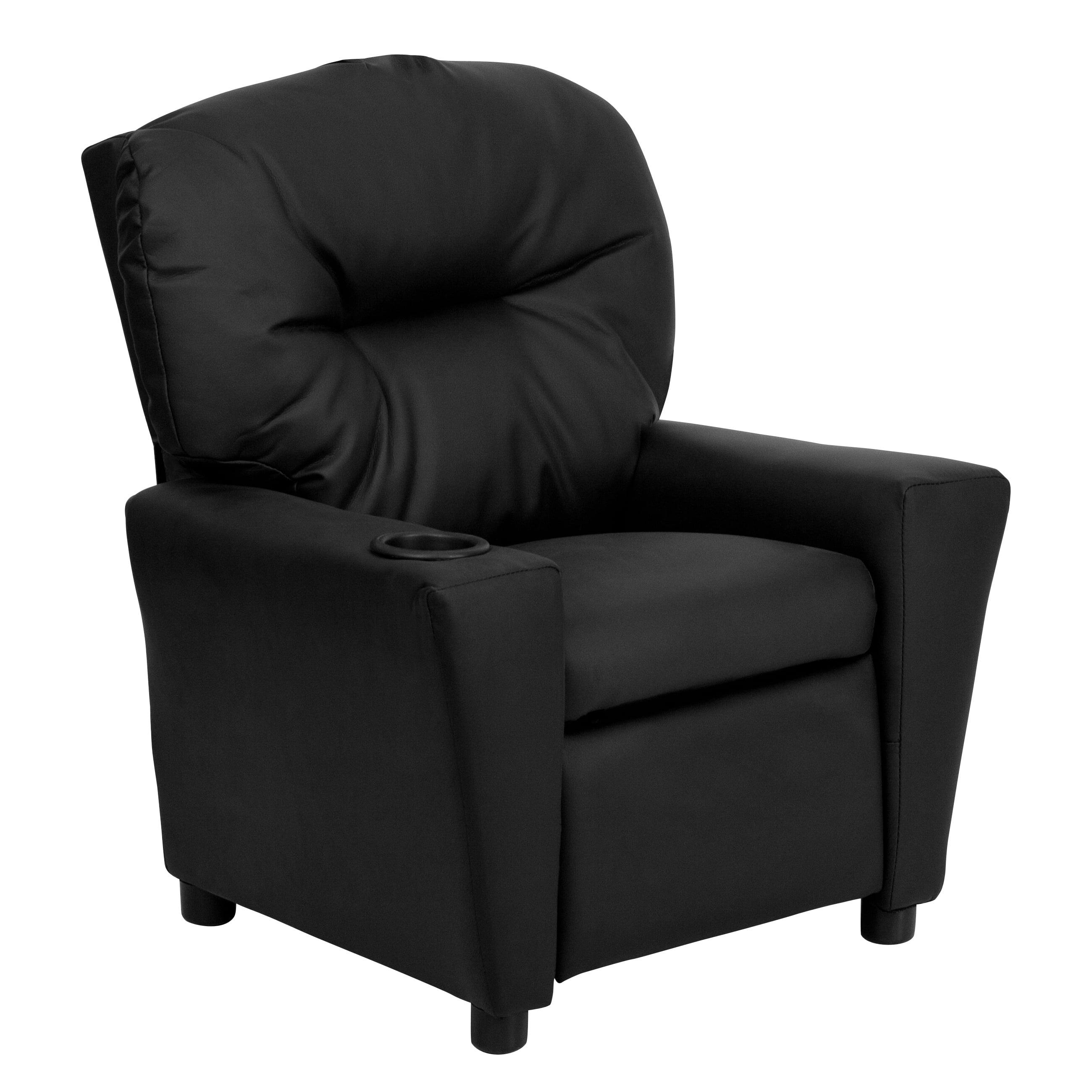 Flash Furniture Contemporary Black LeatherSoft Kids Recliner with Cup