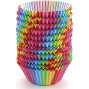 Rainbow Cupcake Papers Baking Cup Liners, 300 Pcs