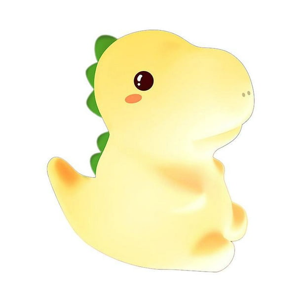 Luz Nocturna De Dinosaurios Para Niños,Luces Nocturnas Para Niños De 7 Colores Para Lámpara,Decoración De Habitación De Dinosaurios De Silicona Para Lámpara De Luz Nocturna Para Niños,Batería Recarga