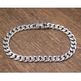 thumbnail image 6 of K-KED Real 925 Sterling Silver Bracelet Men Women 6mm Thin Curb Link 7.5inch 16-17g, 6 of 6