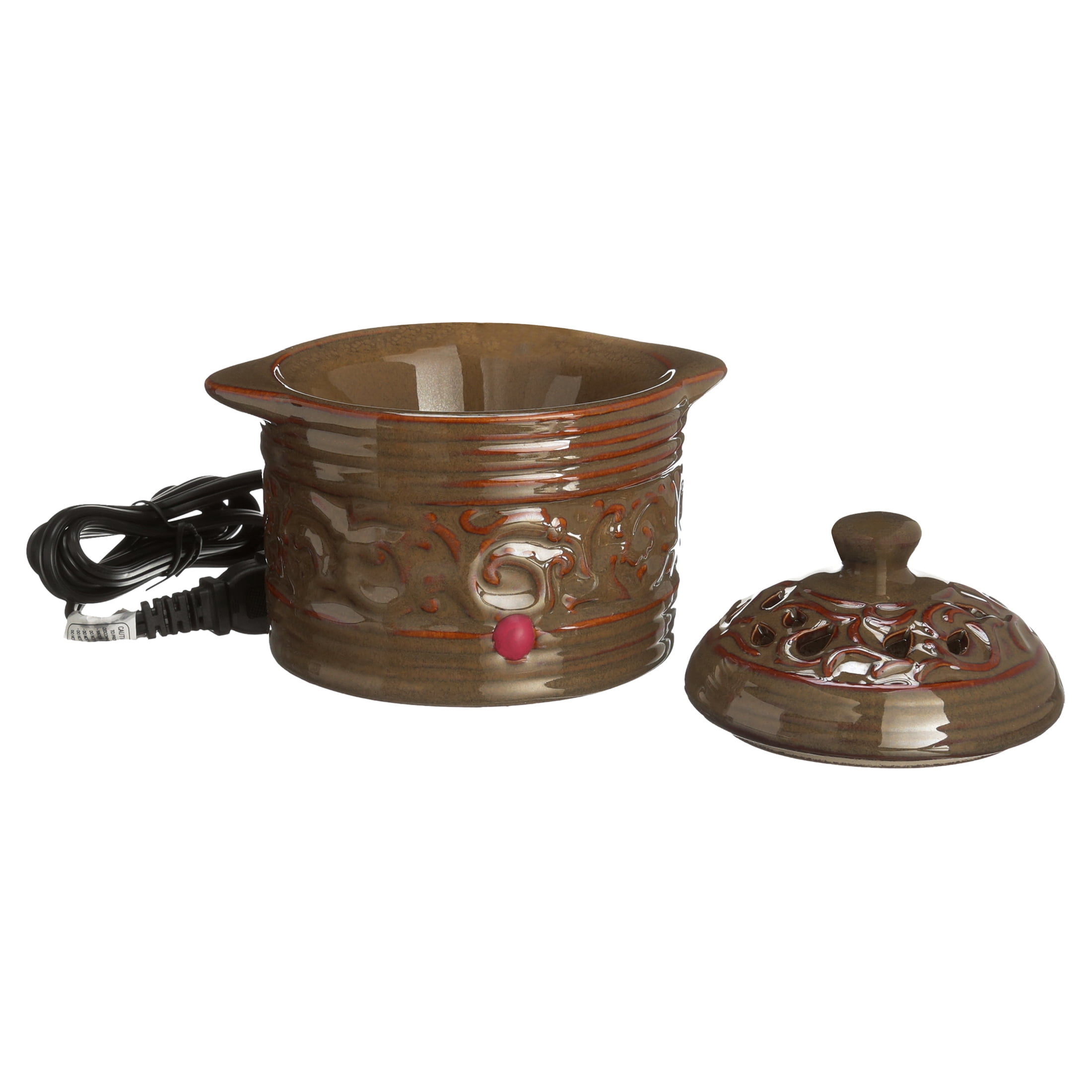 Hosley Brown Swirl Electric Wax Melt Warmer