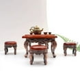 thumbnail image 4 of Zhaomeidaxi Furniture, 1:12 Miniature Mini Furniture Bench Dining Table Garden Village for Home Ornaments Decorative Accessories, 4 of 6