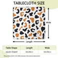 thumbnail image 2 of White and Orange Of Leopard Print Square Fitted Tablecloth with Elastic Edge,Square Table Cover,Washable Elastic Table Cover for Home Kitchen Party Decor 34"x34", 2 of 6