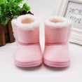 thumbnail image 6 of Newborn Baby Boys Girls Winter Warm Booties Non-slip Soft Sole Side Stay on Ankle Snow Boots Infant Newborn Toddler Prewalker Winter Warm Crib Shoes, 6 of 7