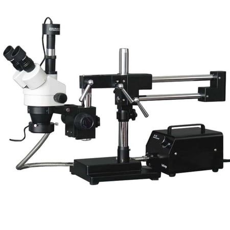 AmScope 3.5X-90X Stereo Boom Microscope with 10MP Camera + Fiber Optic Light New price history on PriceWatchPro