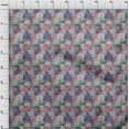 thumbnail image 4 of oneOone Rayon Dusty Blue Fabric Florals Diy Clothing Quilting Fabric Print Fabric By Yard 56 Inch Wide, 4 of 8