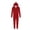 Red, variant on QIUOMBBP Matching Holiday Onesie Pajamas Christmas Long Sleeve Hooded One Piece Jumpsuits Sleepwear Red