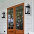thumbnail image 5 of C Cattleya 22.25” Large Matte Black Dusk to Dawn Outdoor Wall Lights With Clear Tempered Glass(2-Pack), 5 of 9