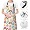thumbnail image 6 of Naloa Colorful Donuts Apron Kitchen Aprons with Pockets for Women Men Chef, 6 of 8