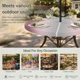 thumbnail image 6 of Round Outdoor Tablecloth with Umbrella Hole and Zipper, Pink Ombre Tablecloth with Elastic Waterproof, Modern Grey Gradient Farmhouse Art Patio Table Covers for 31" - 35" Picnic Pool Tables, 6 of 9