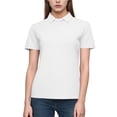 thumbnail image 2 of FRSASU Womens Golf Polo Shirts Short Sleeve Collared Tops Lightweight Moisture Wicking Tennis Activewear White, 2 of 6