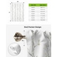 thumbnail image 6 of Grey Tree Tie Up Curtains for Window, Botanical Vintage Birds Branch Thermal Insulted Balloon Shade Adjustable Rod Pocket Curtains Valance Panels for Kitchen Bathroom Café 42 x 63, 6 of 7