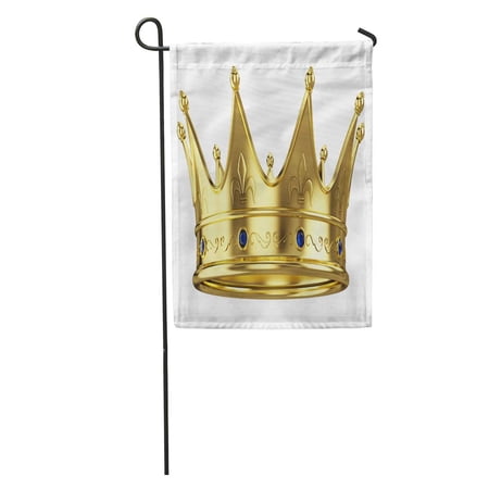 SIDONKU Blue King Gold Crown Red Queen Golden Royal Princess Royalty Garden Flag Decorative Flag House Banner 12x18 inch