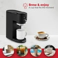 thumbnail image 5 of Holstein Housewares 2-In-1 Single Serve Pod and Ground Coffee Maker, Compact Dual Brew Machine with Reusable Mesh Filter, Fits Small Cups and Large Mugs, Space-Saving Design, 14 oz Water Tank, 5 of 8