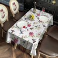 thumbnail image 2 of Pioneer Flower Floral Print Pattern Rectangle Tablecloth 60"x102", Waterproof Polyester Table Cloth, Wipeable Spillproof for Dining Camping Indoor Outdoor, 2 of 6