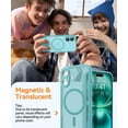 thumbnail image 3 of Funda magnética CANSHN para iPhone 16 Plus, color verde azulado, 3 of 7