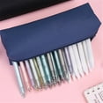 thumbnail image 5 of MOQIN Leather Pencil Pouch, Slim Design Small Pencil Pouch Pencil Bag Zipper Pencil Case Bag Stationery Pouch Bag for Pens, Pencils, Markers, 5 of 5