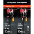 thumbnail image 3 of KFFKFF Powered Lift, 440lbs Capacity Garage Lift with 14ft Wired Remote, 110 volt Powered Winch with 40ft Single Cable Lift Distance, Genuine Engine and Urgent Halt Button, 3 of 9