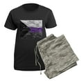 thumbnail image 5 of CafePress - Abstract Paint Splatter Demisexual Pride Flag Pajamas - Women's Short Sleeve Print T-Shirt and Pants Dark Cotton Pajama Set, 5 of 7
