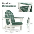thumbnail image 5 of Aoodor Outdoor Patio Chair, HDPE Folding Adirondack Chair, 32" x 21.6" x 37", Dark Green, 5 of 9