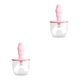 thumbnail image 1 of Soidarity Cepillo de para bebés con cubierta a prueba de polvo Cepillo en forma de U para para bebés Rosa grande rosa grande 2piezas, 1 of 6