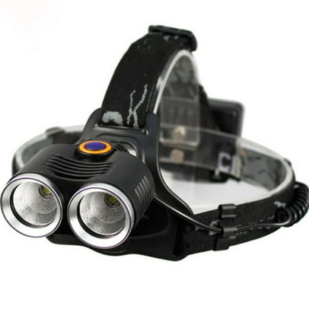 Elfeland Fishing   HeadLamp Headlight Torch 50000Lm 2x  T6 LED Rechargeable Headlight Headlamp Bicycle Front Light 5 Modes Head Light Torch