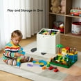 thumbnail image 3 of Folding Storage Box with Building Lid for Duplo Blocks L Collapsible Storage Bin QtToy Container for Lego Bricks (), 3 of 8