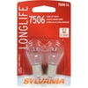 Sylvania 7506 Long-Life Miniature Clear Halogen Automotive Bulb fits Automotive 2 pack, Compatible with Multiple Cars