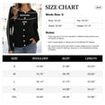 thumbnail image 6 of Asklazy Women's Open Front Cardigan Casual Lightweight Crewneck Long Sleeve Button down Knit Sweaters Black,S-2XL, 6 of 10