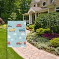 thumbnail image 2 of Yayeee Garden Flag 28"x40" Double Sided Outdoor Yard Lawn Holiday Decorations, Blue Trains Pattern, 2 of 6
