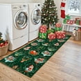 thumbnail image 5 of Lahome Decor 2' x 6' Christmas Hallway Runner Rug, 2x6ft Kitchen Rug, Elk, Christmas Tree, Sleigh, House Pattern Non-Slip Washable Indoor Area Rug,Green, 5 of 10