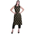 thumbnail image 5 of Moomaya Printed Womens Sleeveless Peter Pan Collar Kurta Pant Set,2 Piece Ethnic Set, 5 of 7